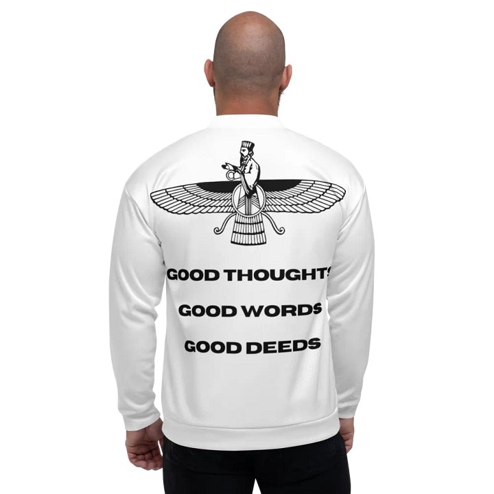 Faravahar Persian Design Jacket Good Thoughts Good Words Good Deeds product image (2)