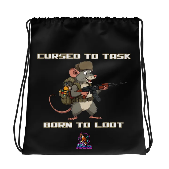 "Cursed to Task, Born to Loot" String Bag (EFT Theme) product image (1)