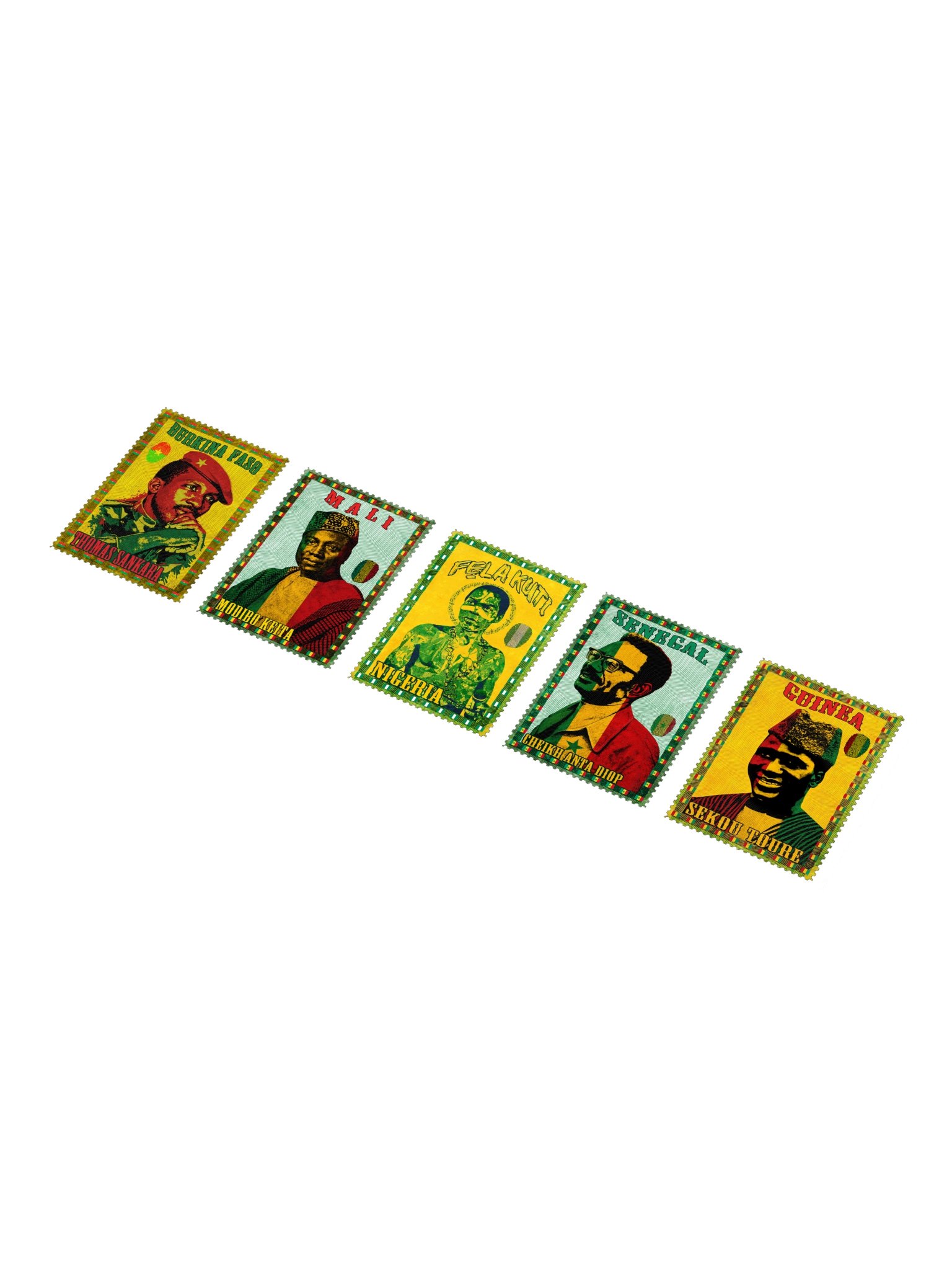 Pan-African Icons Sticker Pack | West Africa Vintage Stamps product image (2)