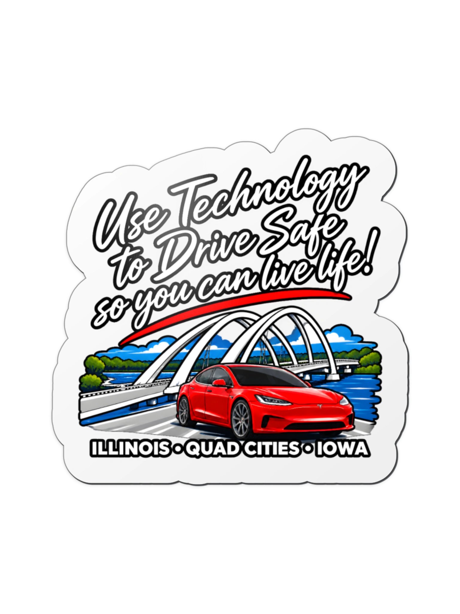 QC Tesla Guy Tag Line Magnets product image (1)