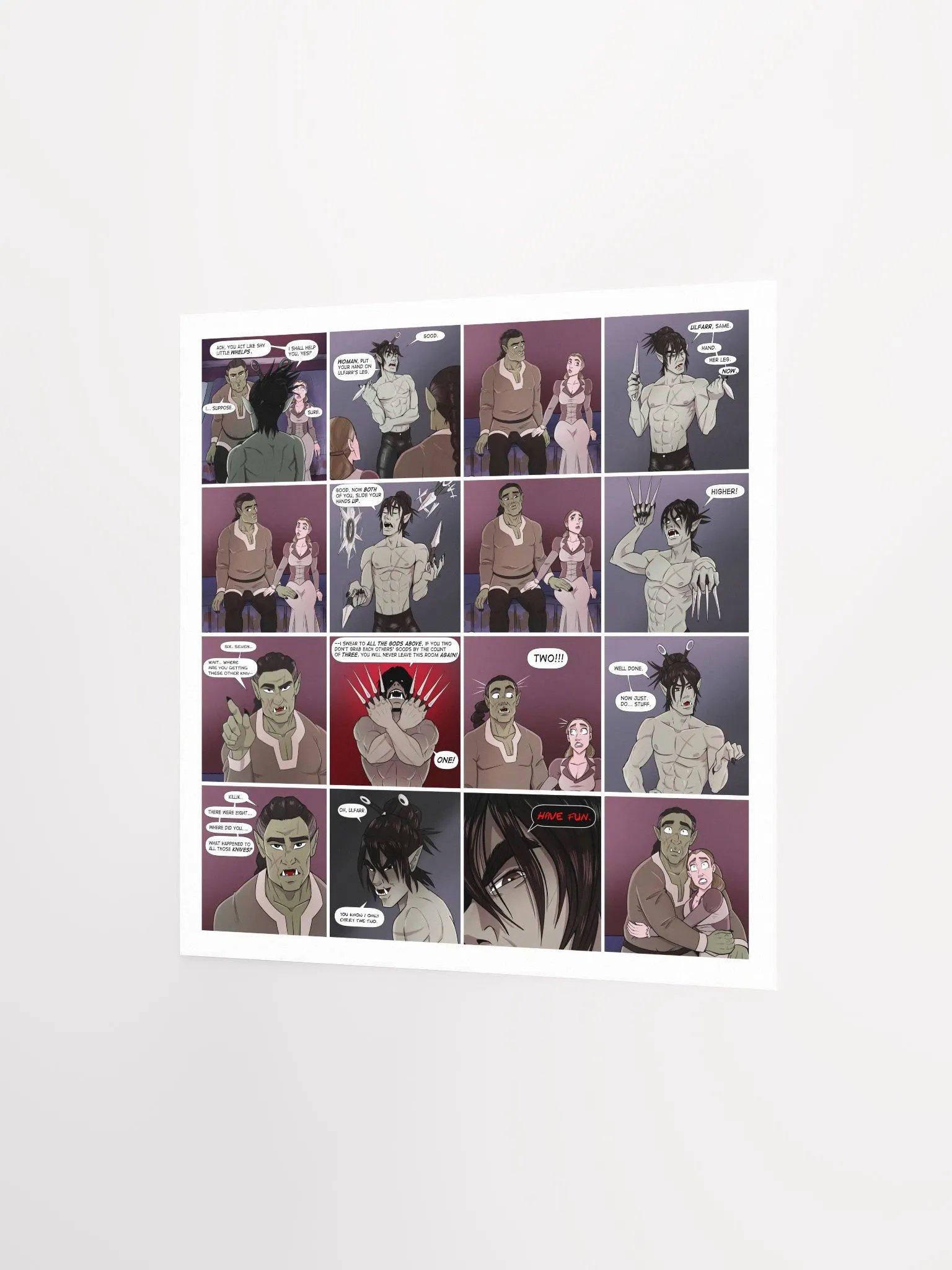 The Widow and the Orcs Comic Art Print, by Mr. Fenn product image (6)