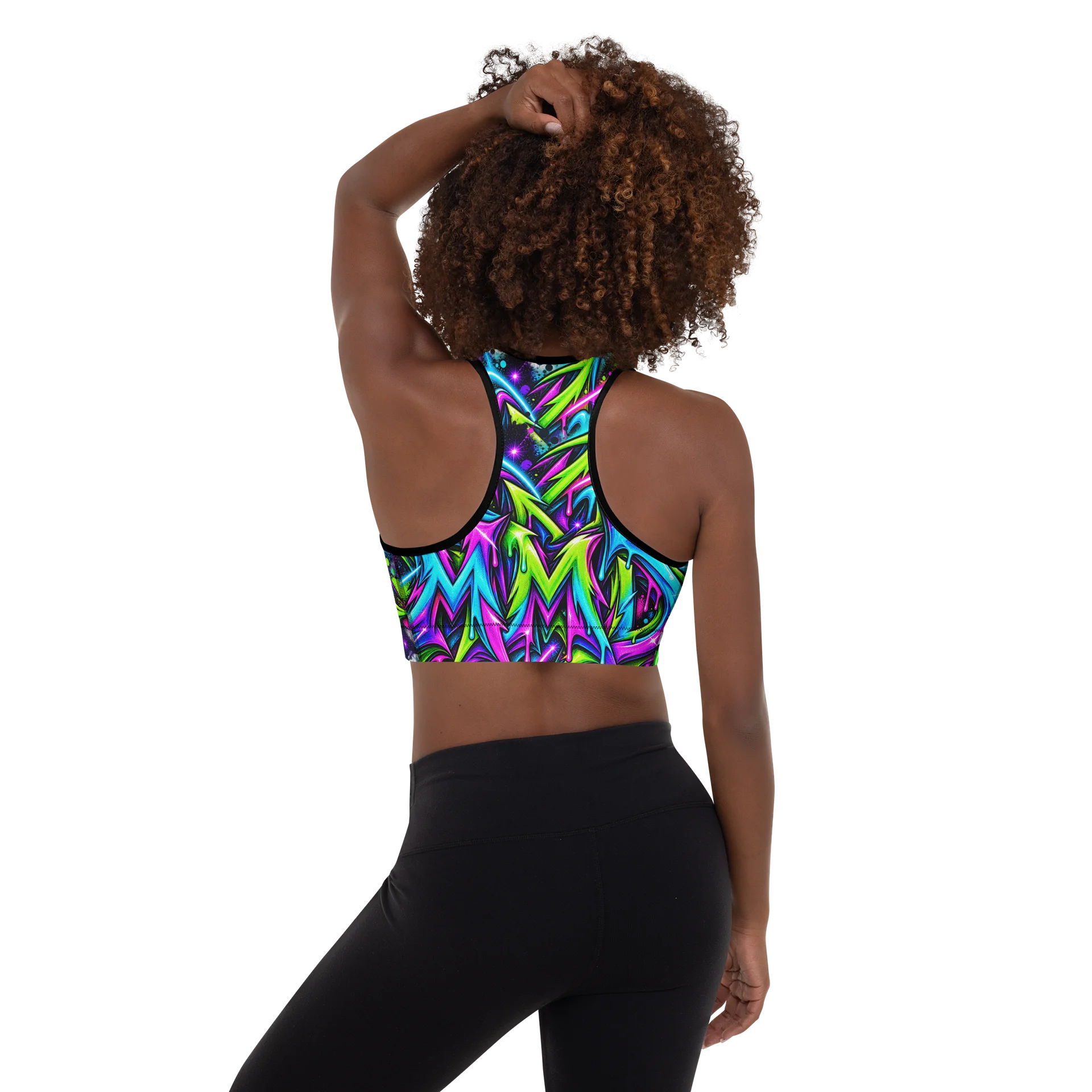 MMD Neon Chaos Padded Sports Bra product image (3)