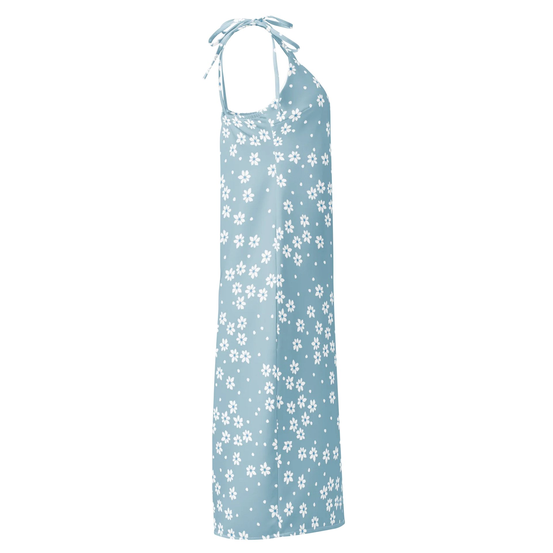 Baby Blue Daisy Tie-Strap Slip Dress product image (4)