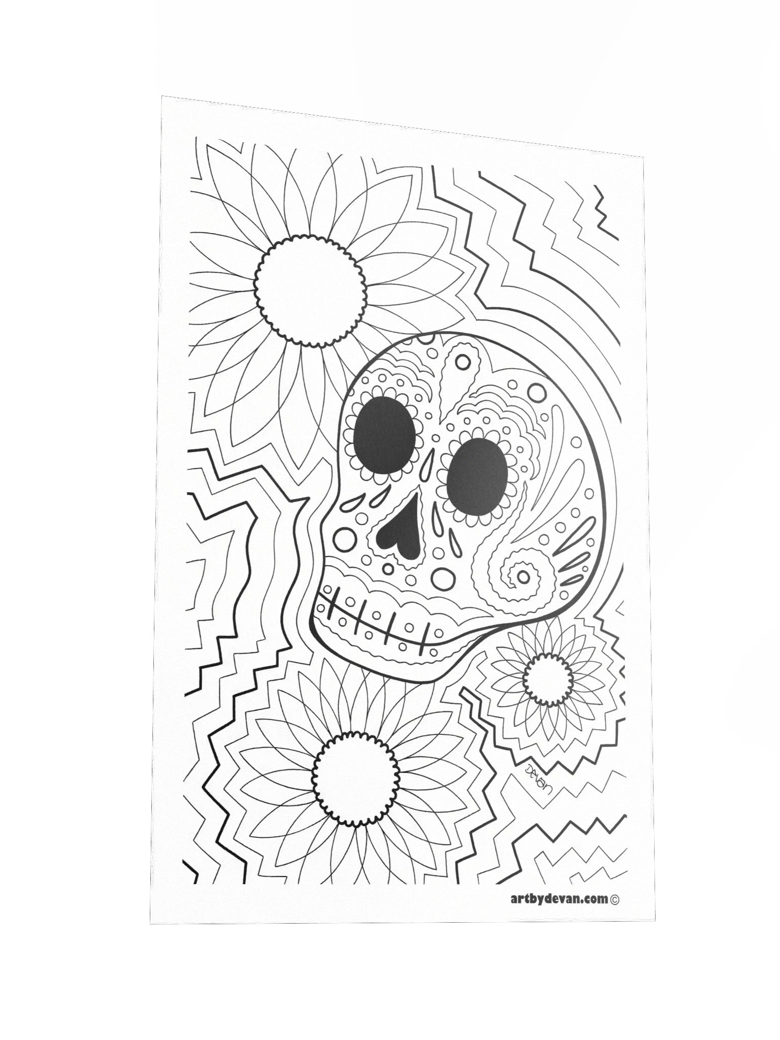 Color Your Own Art: Sugar Skull product image (2)