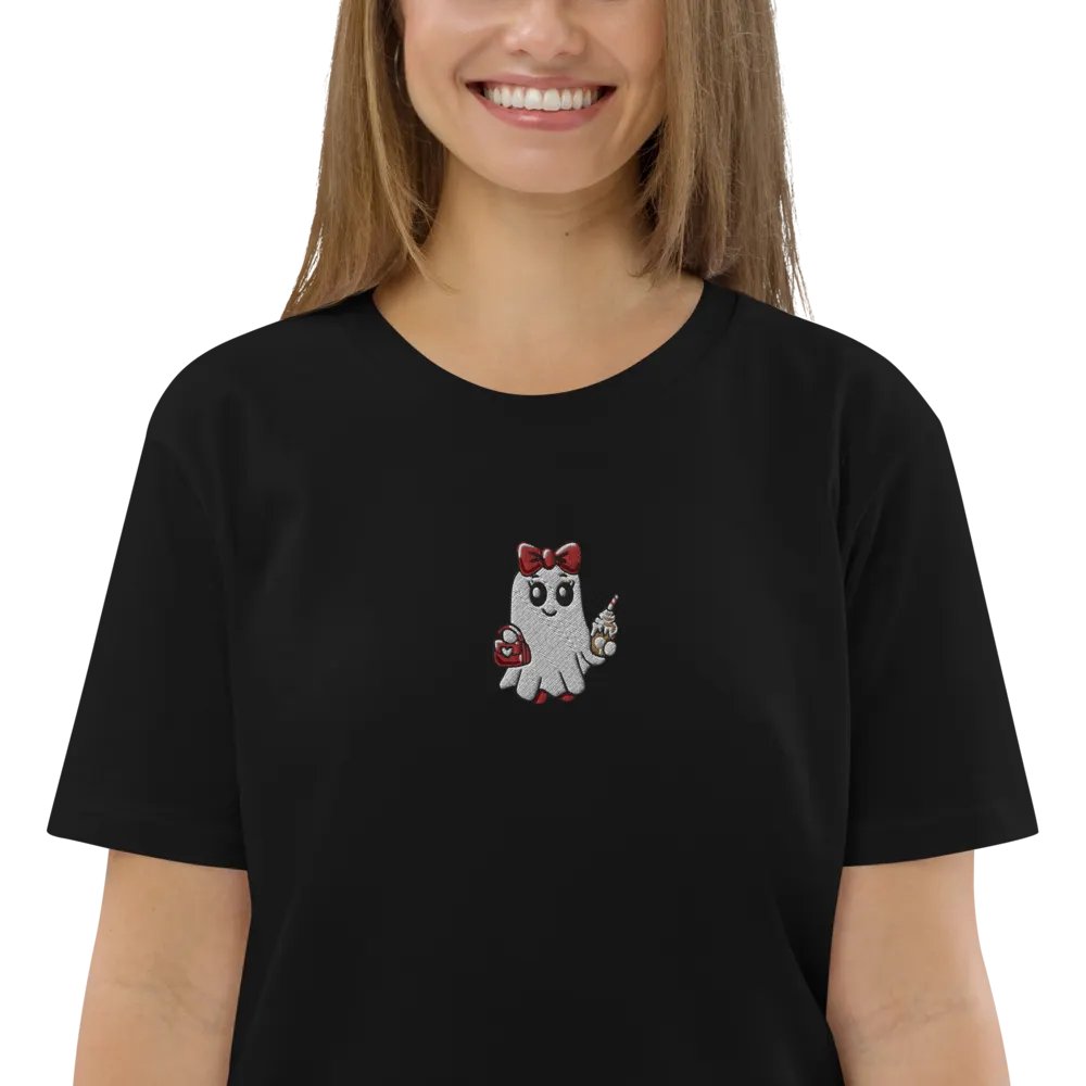 Stylish Ghost Embroidered Organic Cotton Regular Fit T-Shirt product image (10)