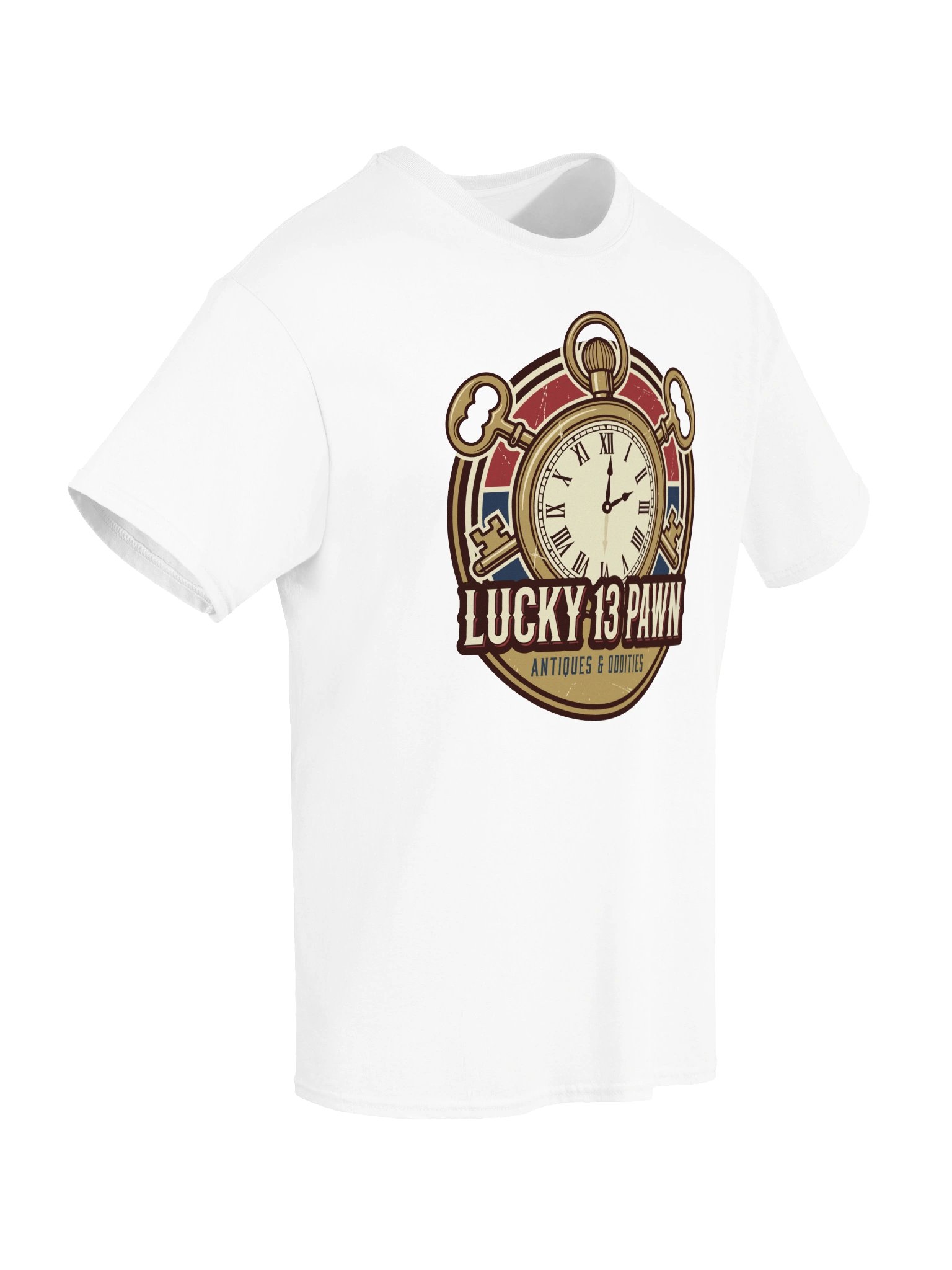 Lucky 13 Pawn – Vintage Horror Badge T-Shirt product image (66)