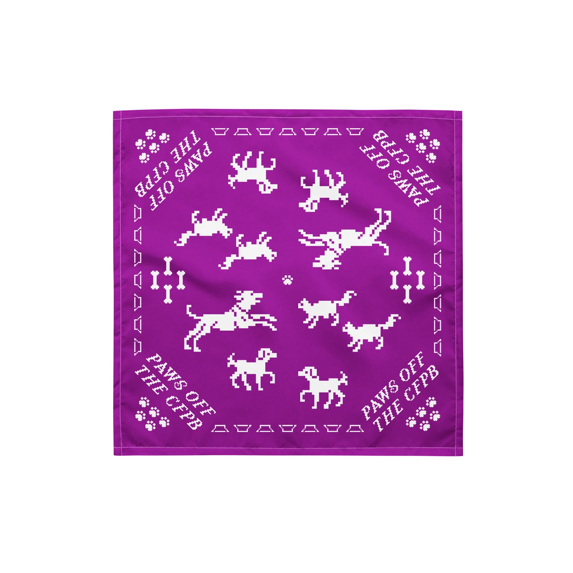 Paws off the CFPB Bandana (Purple) product image (1)