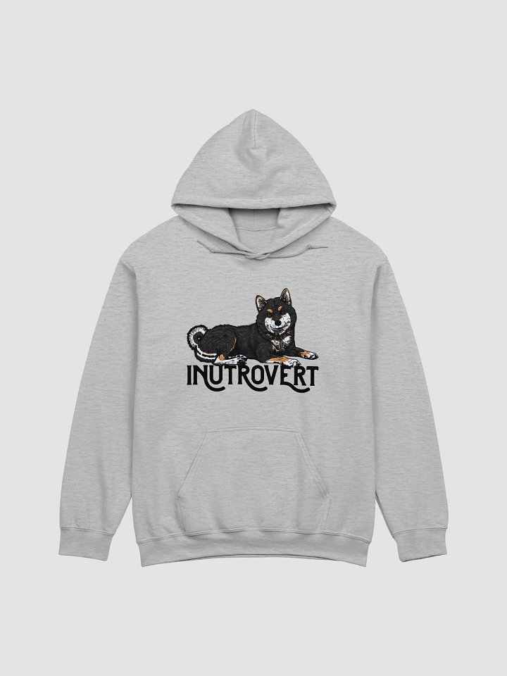 Inutrovert Hooded Sweatshirt of a Shiba Inu (Tricolor) | Funny Hoodie for Shiba Inu Paw-rents product image (1)