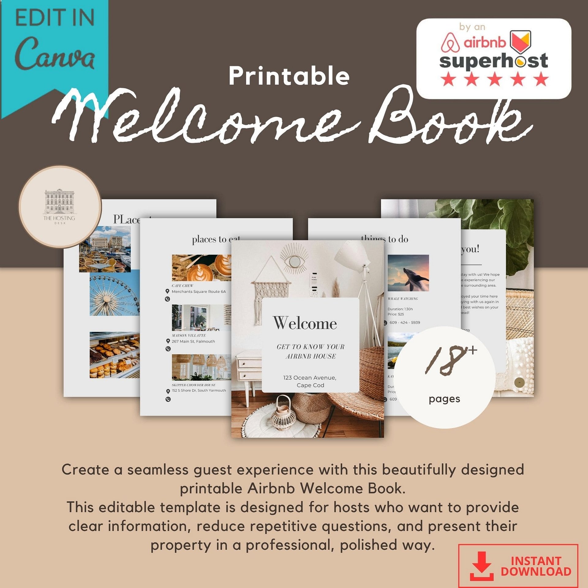 Digital Airbnb Welcome Book Template product image (10)