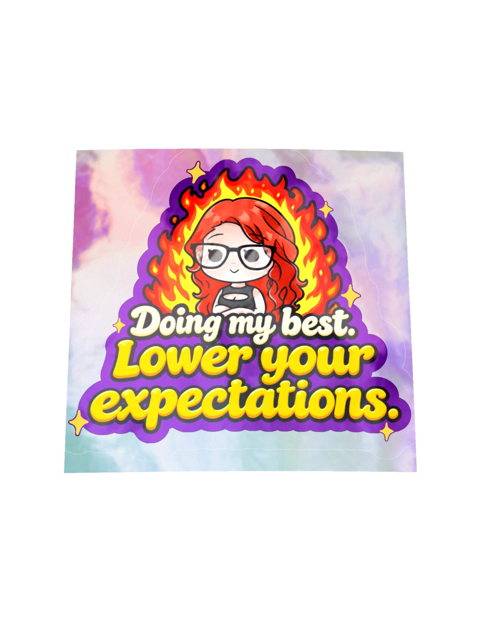 Doing my best Holo Sticker product image (1)