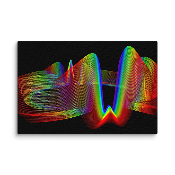 Sparse Spectral Spaceport Epsilon - Diffraction Curves Physics Art Canvas Print product image (1)