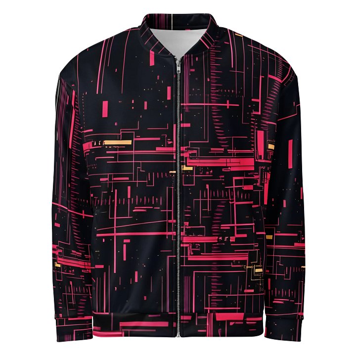 Futuristic Circuitry All-Over Bomber Jacket product image (1)