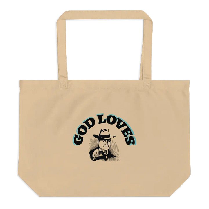 GOD LOVES YOU. Organic Canvas Tote: Stylish & Sustainable product image (2)