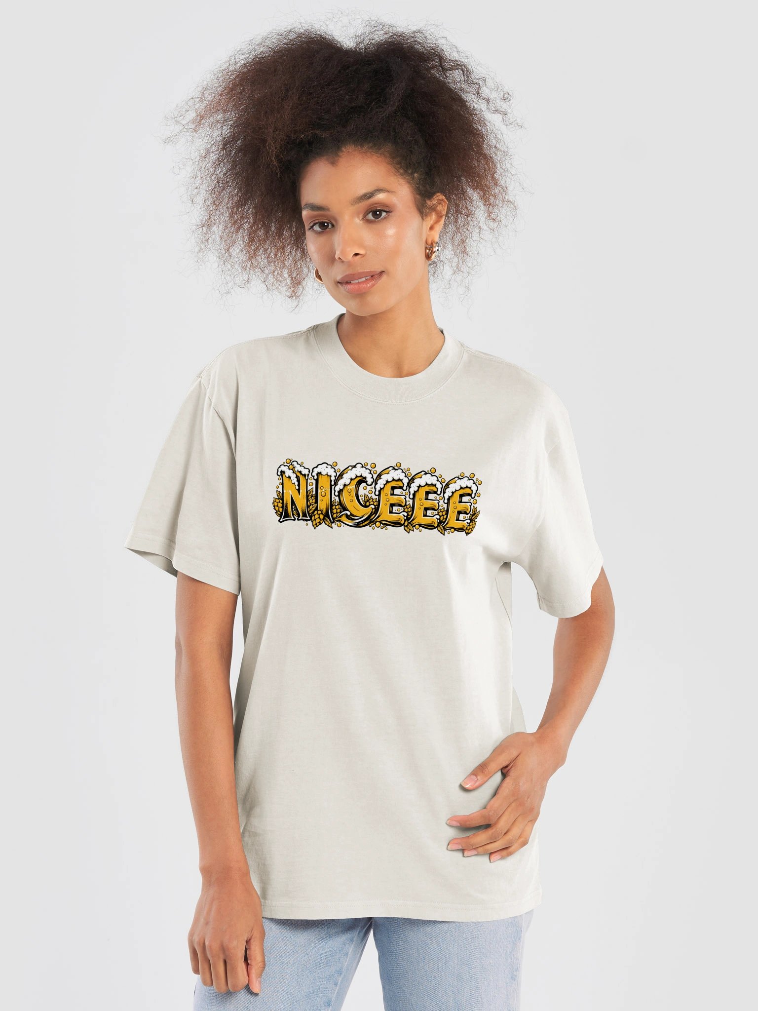 NICEEE — Unisex Oversized Craft Beer T-Shirt product image (5)