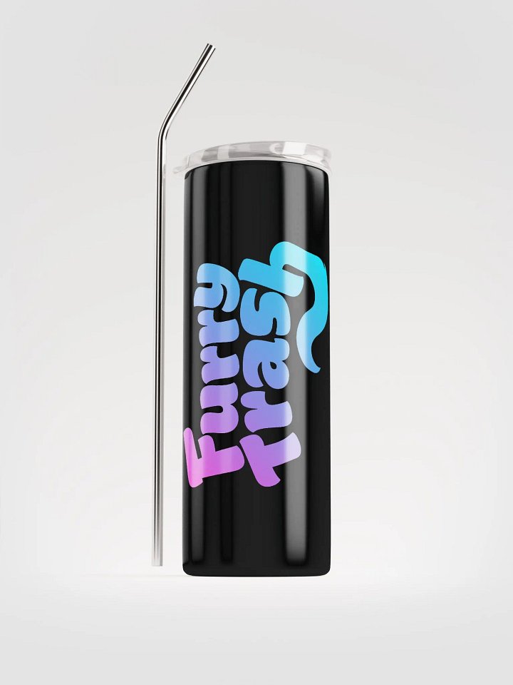 Furry Trash Tumbler – Bubble Logo (Twilight Vertical) product image (1)