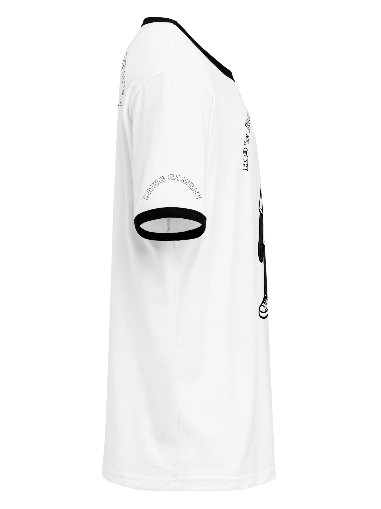 DAWG GAMMIT™ Rottweiler Black White Ringer Tee product image (4)
