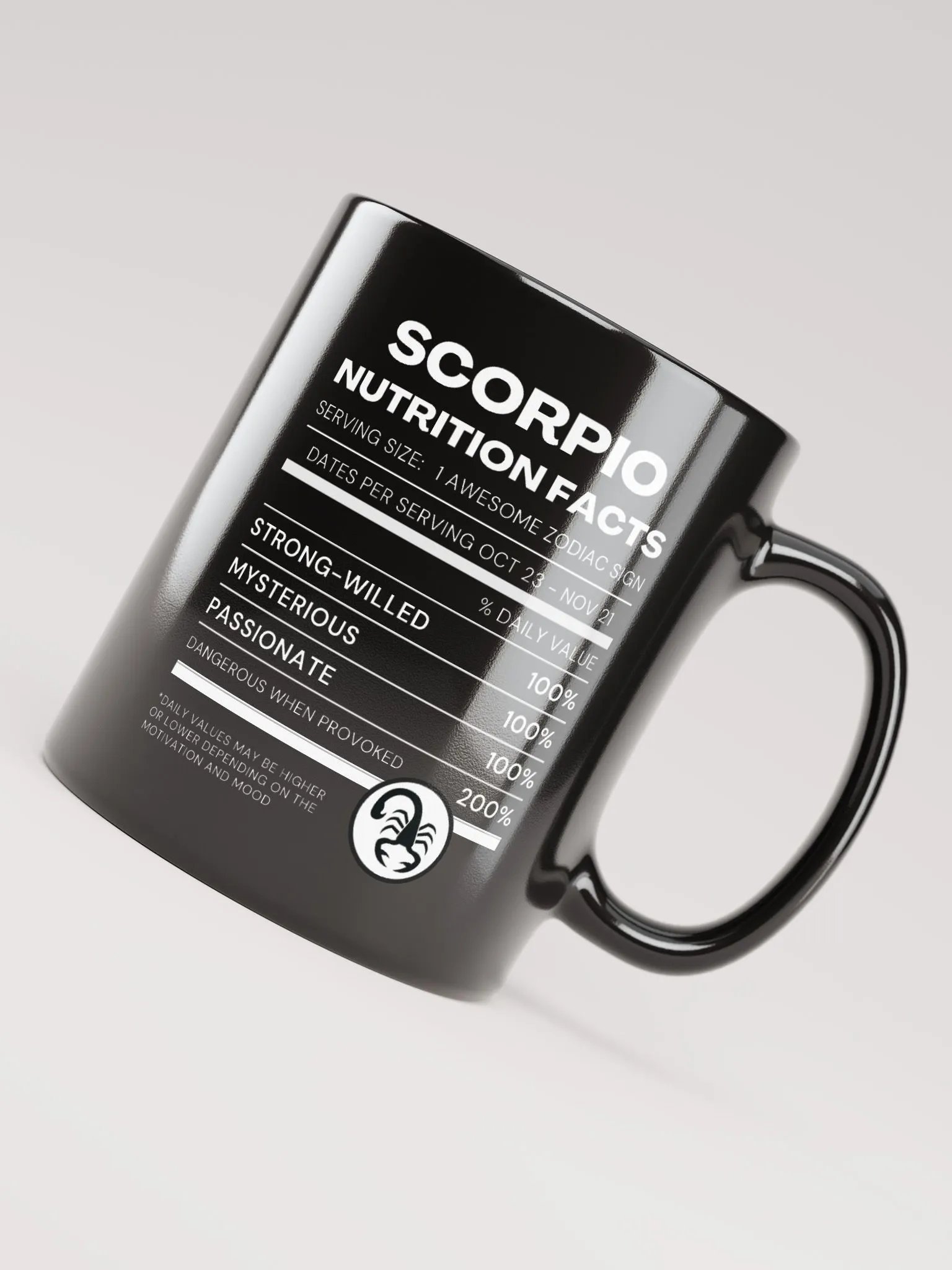Scorpio Nutrition Facts Mug product image (3)