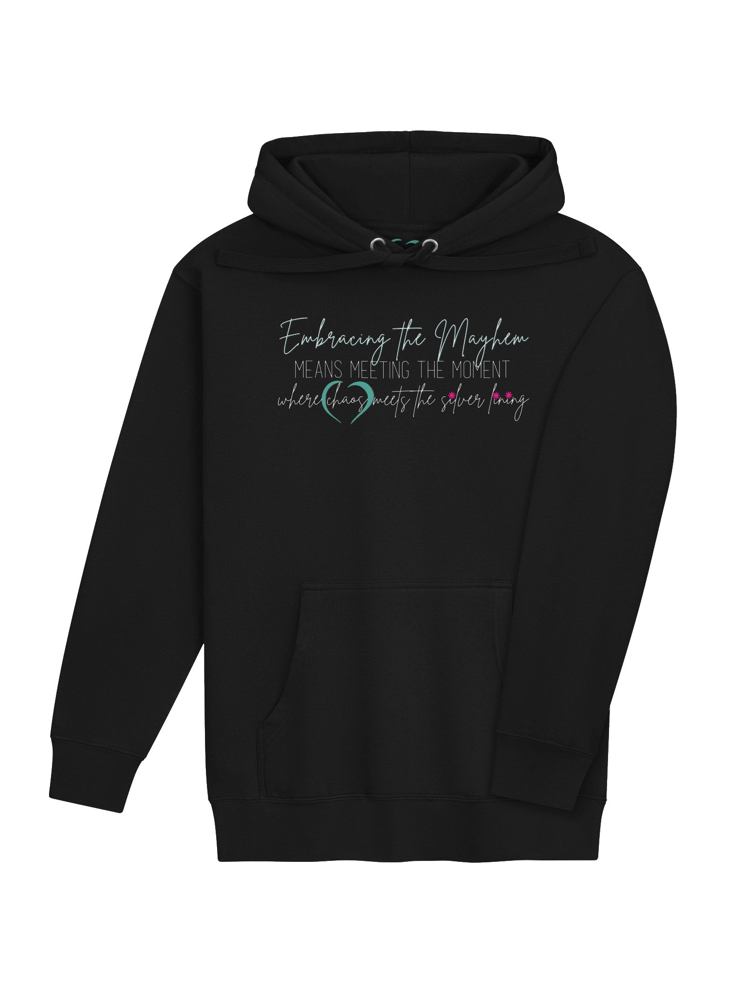 Embrace the Mayhem Hoodie | light logo product image (4)