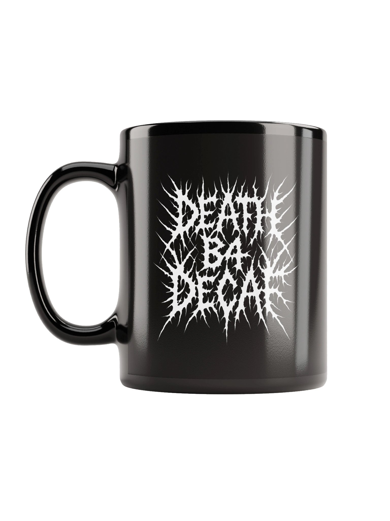 White on Black Metal Mug product image (1)