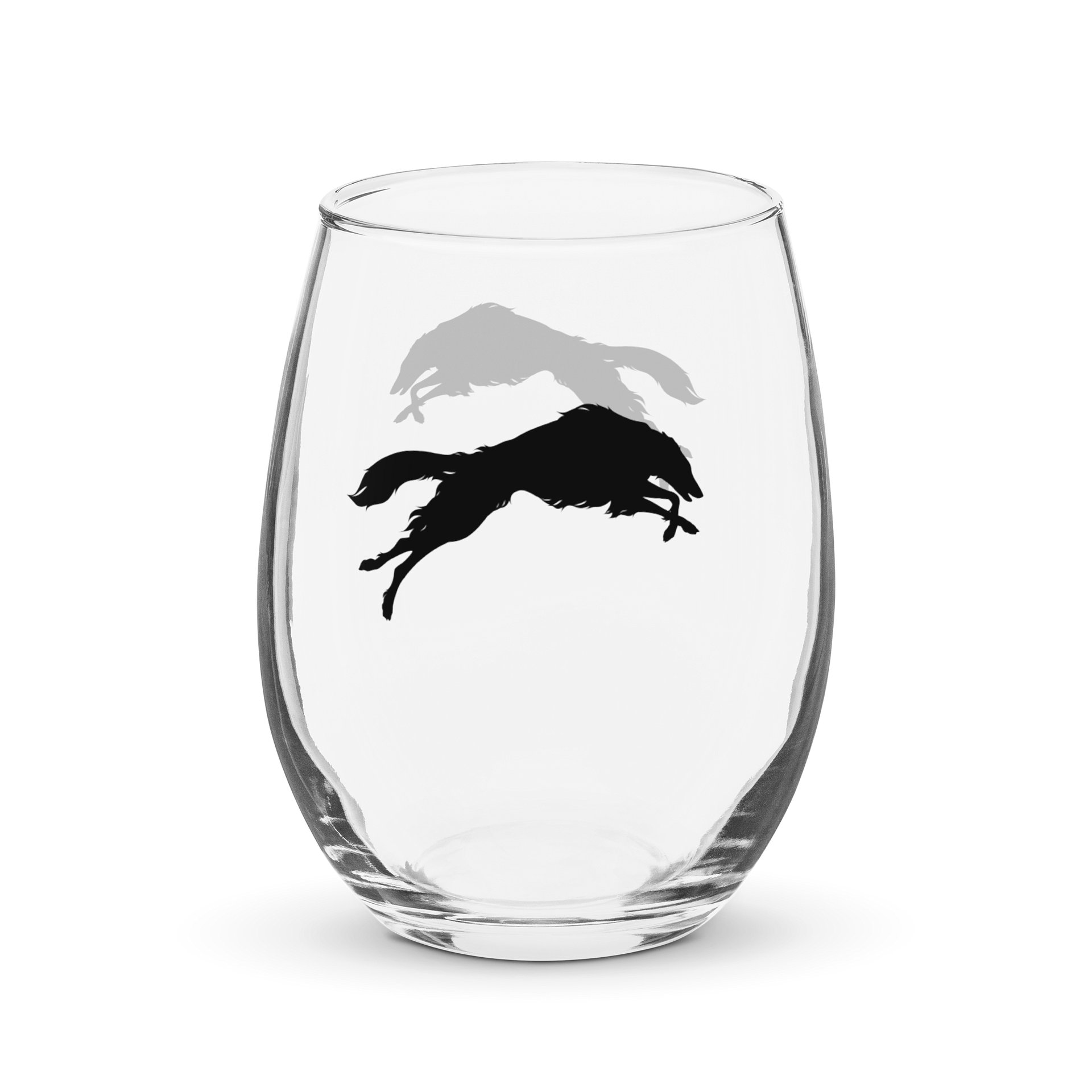 Silhouette Series: Running Dog - Wine Glass product image (3)
