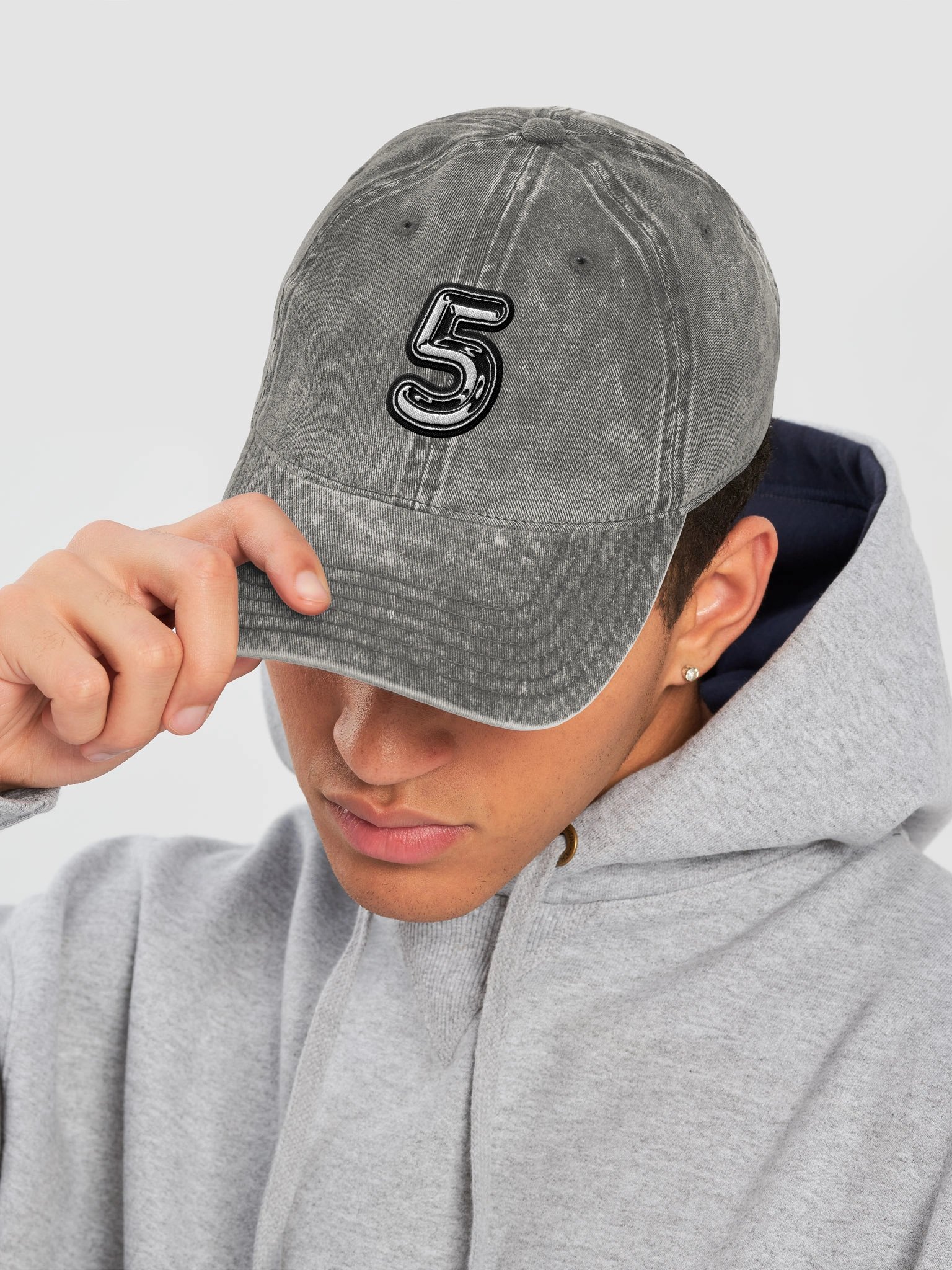 Grey Balloon Embroidered Dad Hat product image (7)