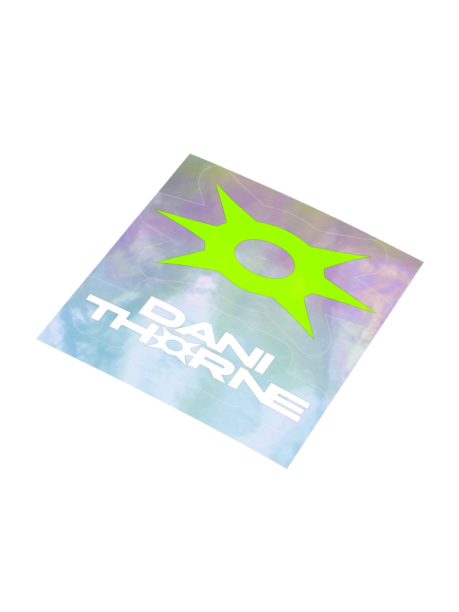 Dani Thorne logo sticker with holographic outline product image (7)