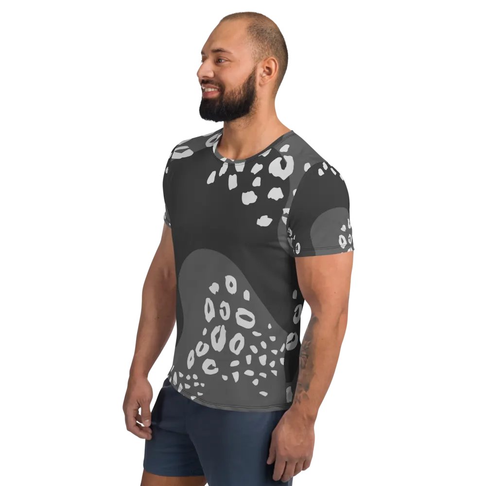 Stylish Grey Animal Print Athletic Tee product image (3)