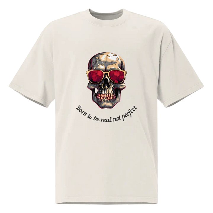 Reflective Skull Oversized Tee product image (1)