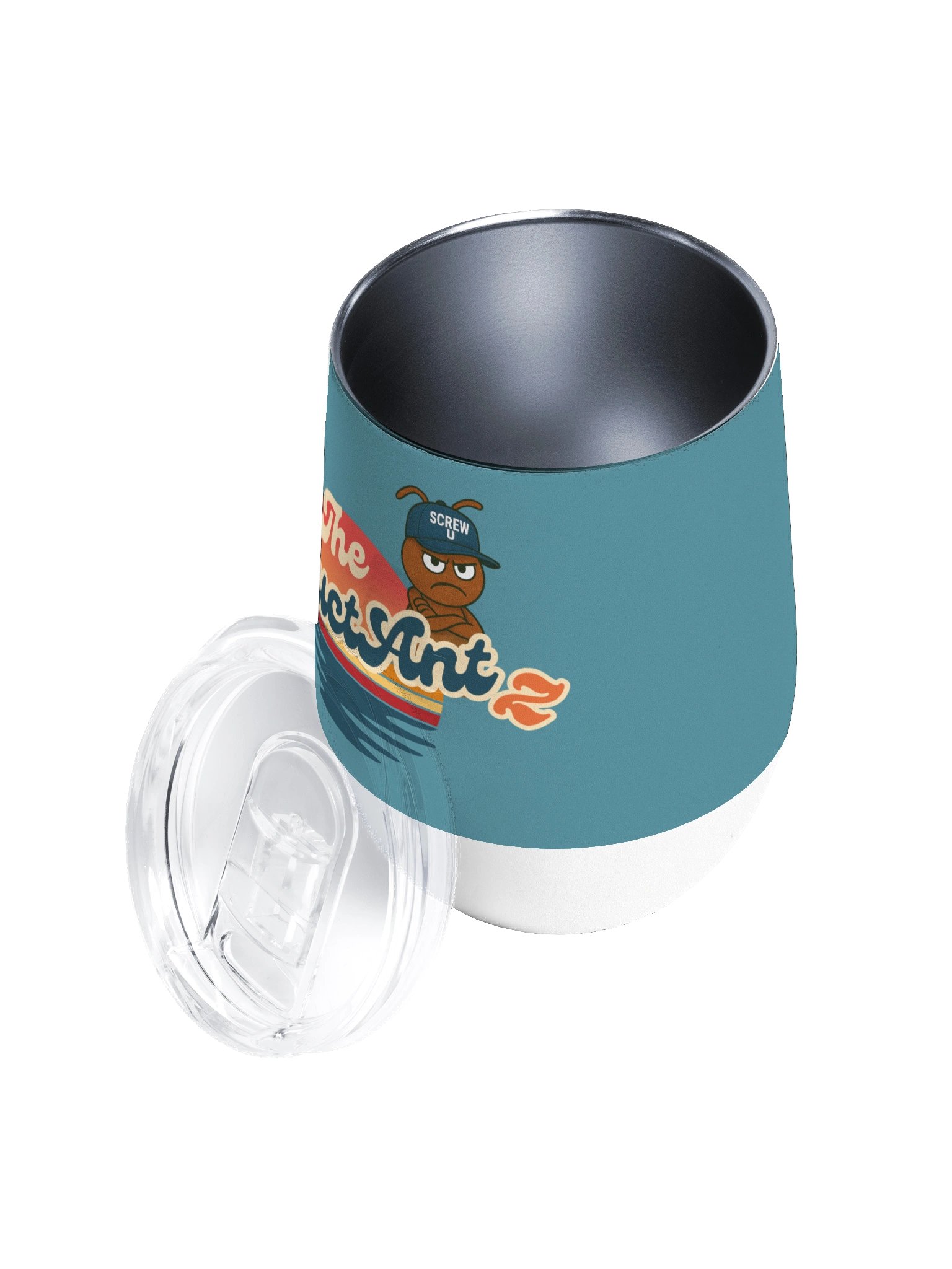 Screw U Wine Tumbler by The ReluctAntz - Silver Mist product image (3)