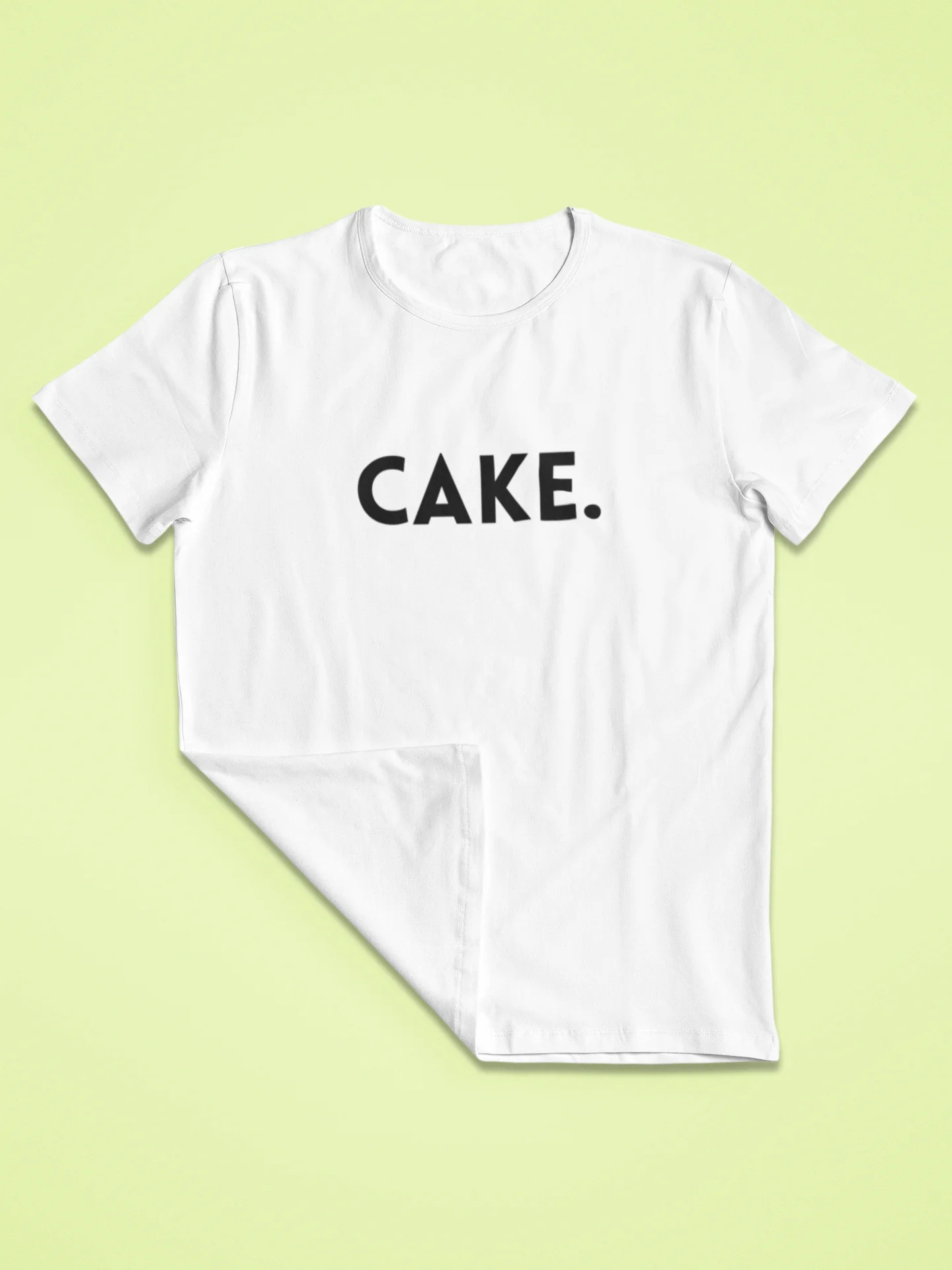 "Cake." T-Shirt – Minimalist Foodie Tee for Dessert Lovers product image (2)