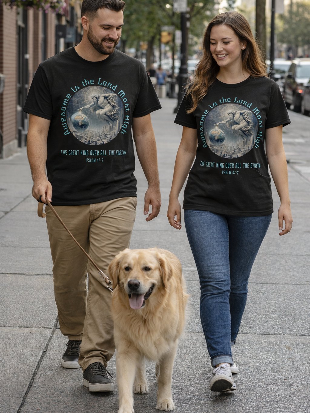 God Over the Earth T-Shirt, Creation Design – Psalm 47 Inspirational Christian Tee product image (2)