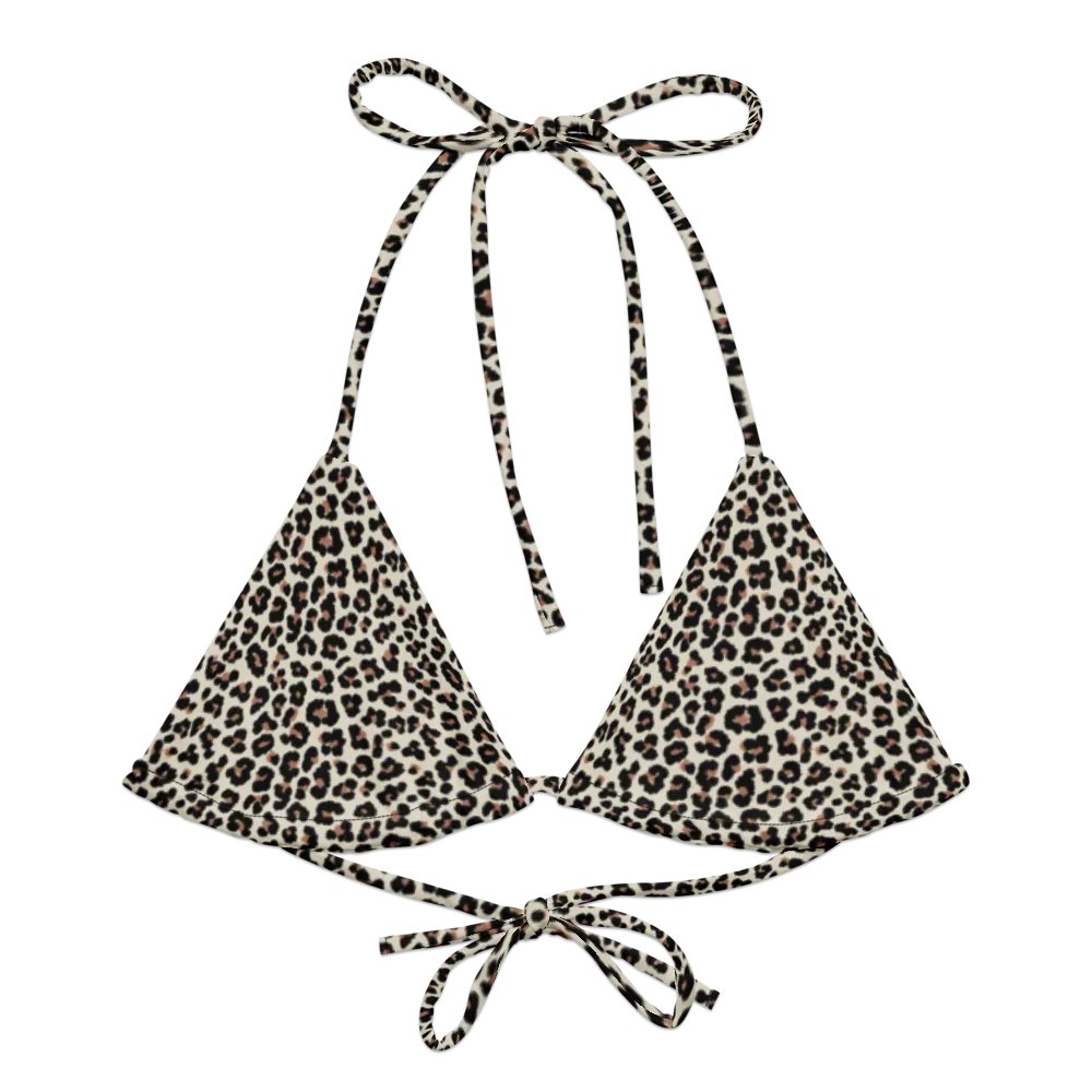 Triangle Bikini Top "Abstract Animal Leopard Skin Fur Pattern" product image (1)