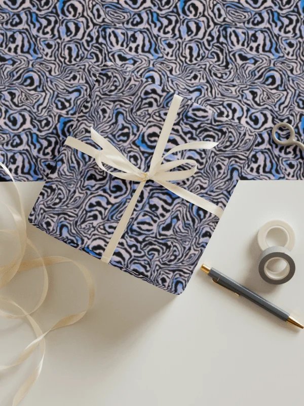 Blue Black Snake Pattern Paper Sheets product image (4)