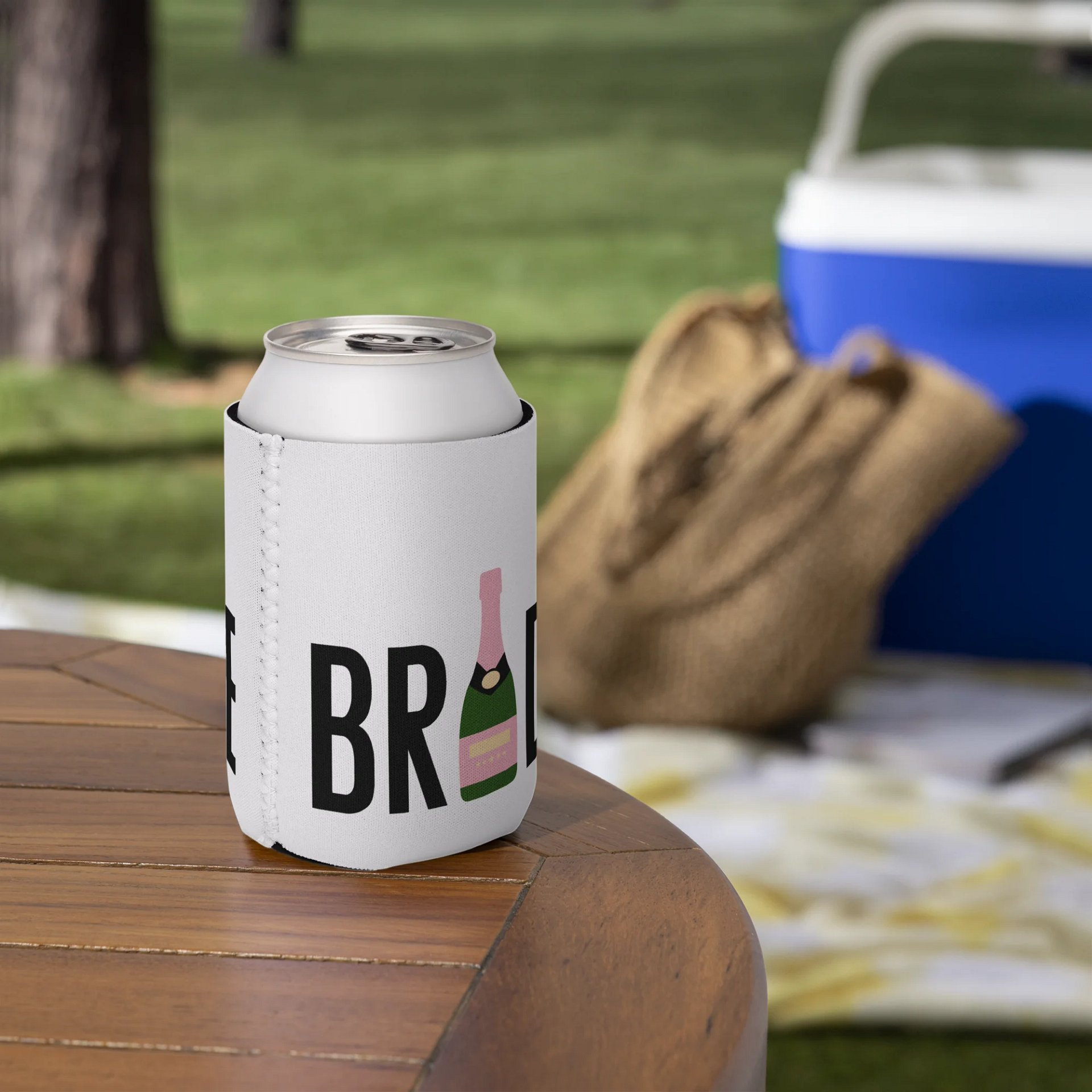 🥂Bride Drink Koozie – Champagne Bottle Wedding Can Cooler | Bachelorette Party Favor, Bridal Shower Gift product image (5)