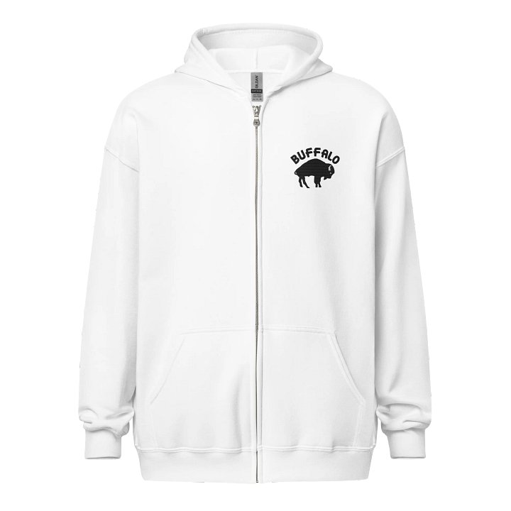 SOUTH BUFFALO Heavy Blend Zip Hoodie WHITE product image (1)
