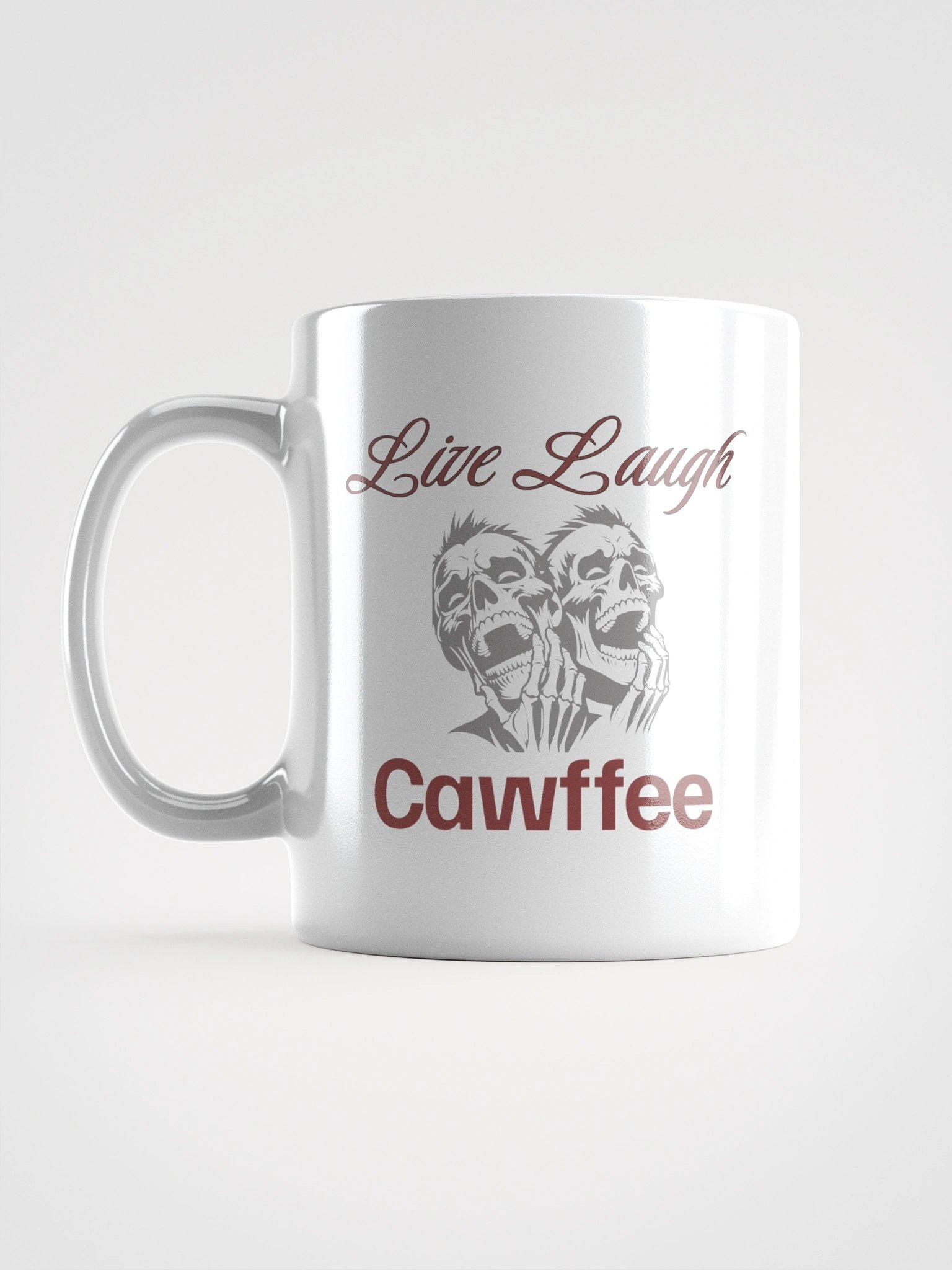 Live Laugh Cawfee White Glossy Mug product image (2)