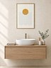Ocean Waves Sunset Print | Coastal Bathroom Wall Art