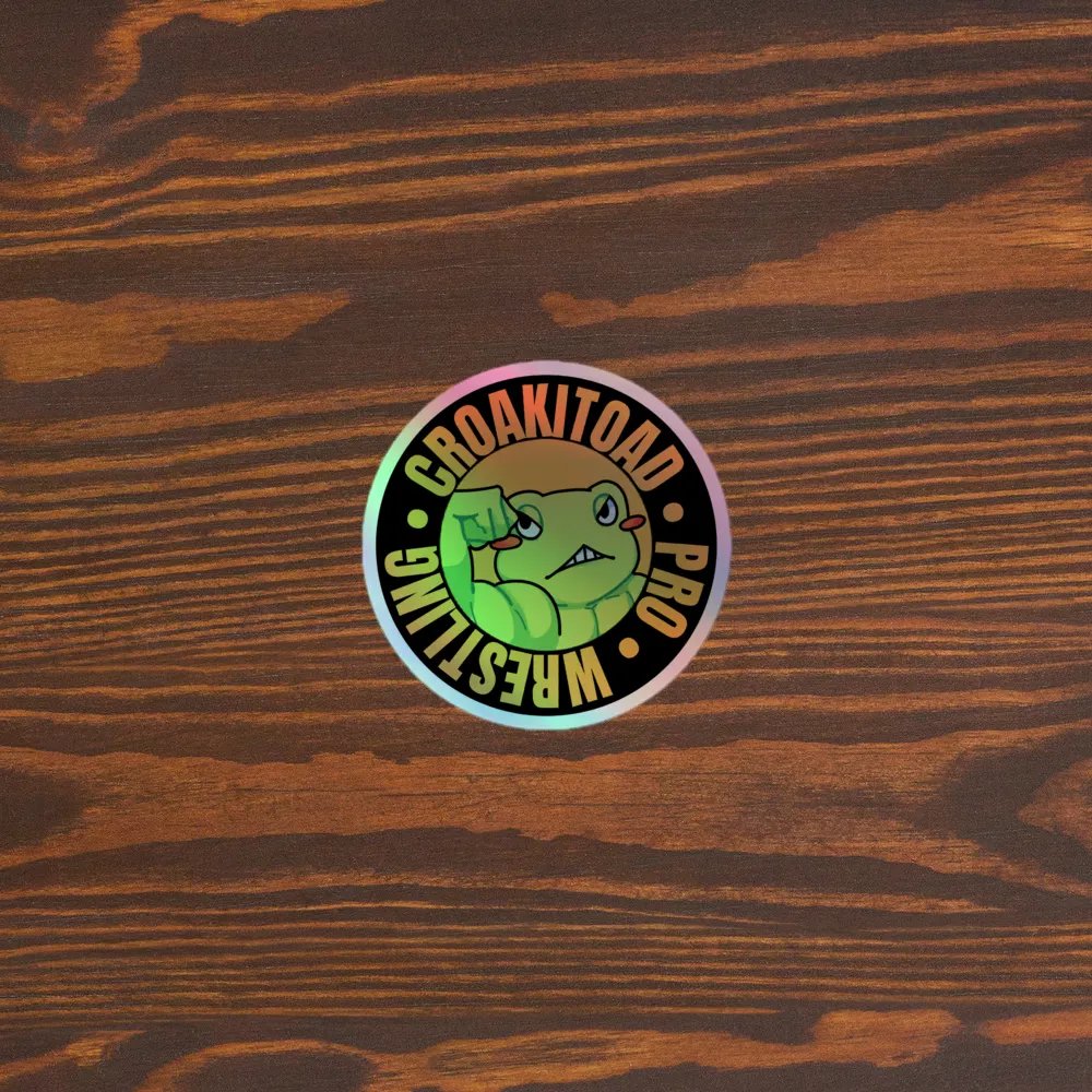 Croakitoad Pro Wrestling Holographic Sticker product image (5)