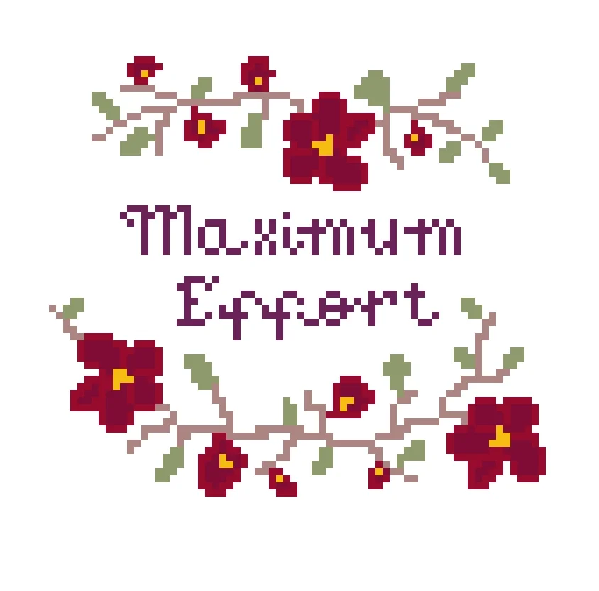 Digital Cross Stitch Pattern: Maximum Effort product image (1)