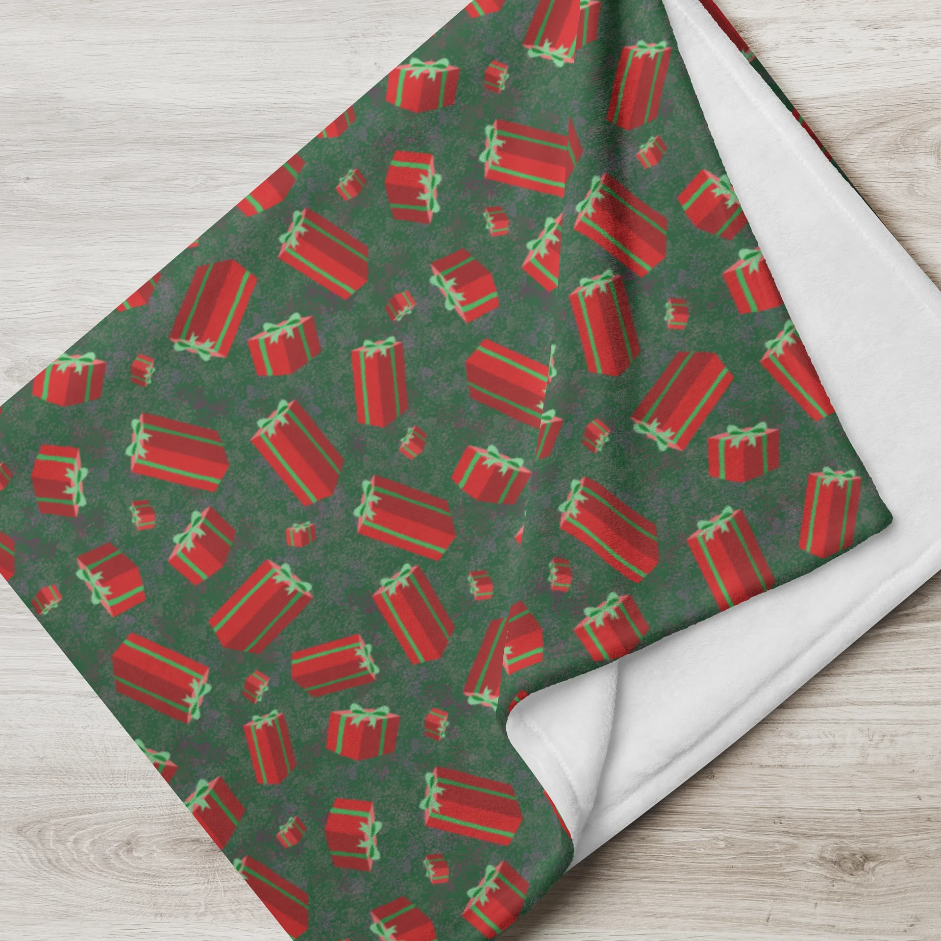 Floating Red Christmas Presents Throw Blanket product image (6)