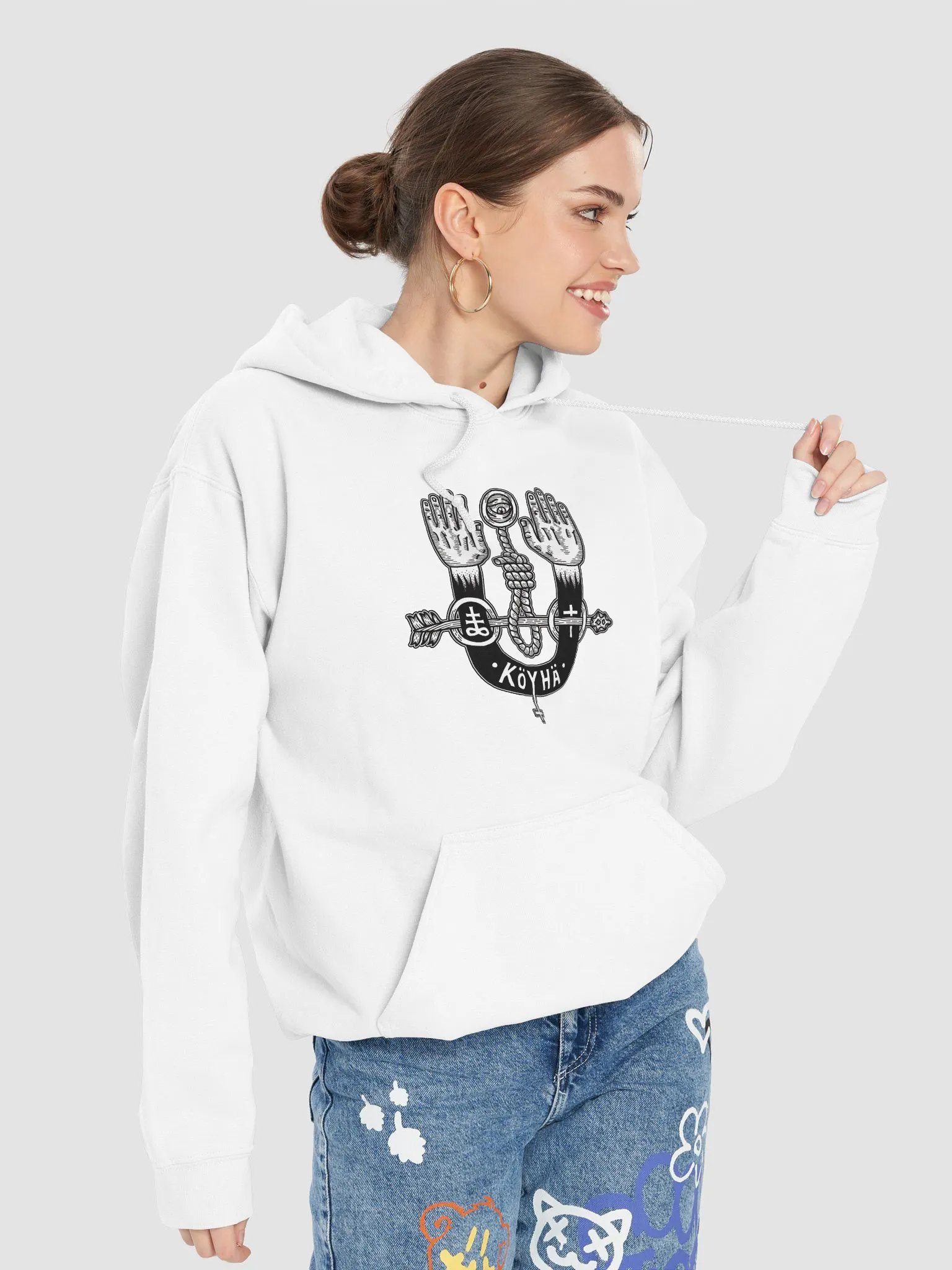 OKKULT VALKOINEN HUPPARI product image (7)