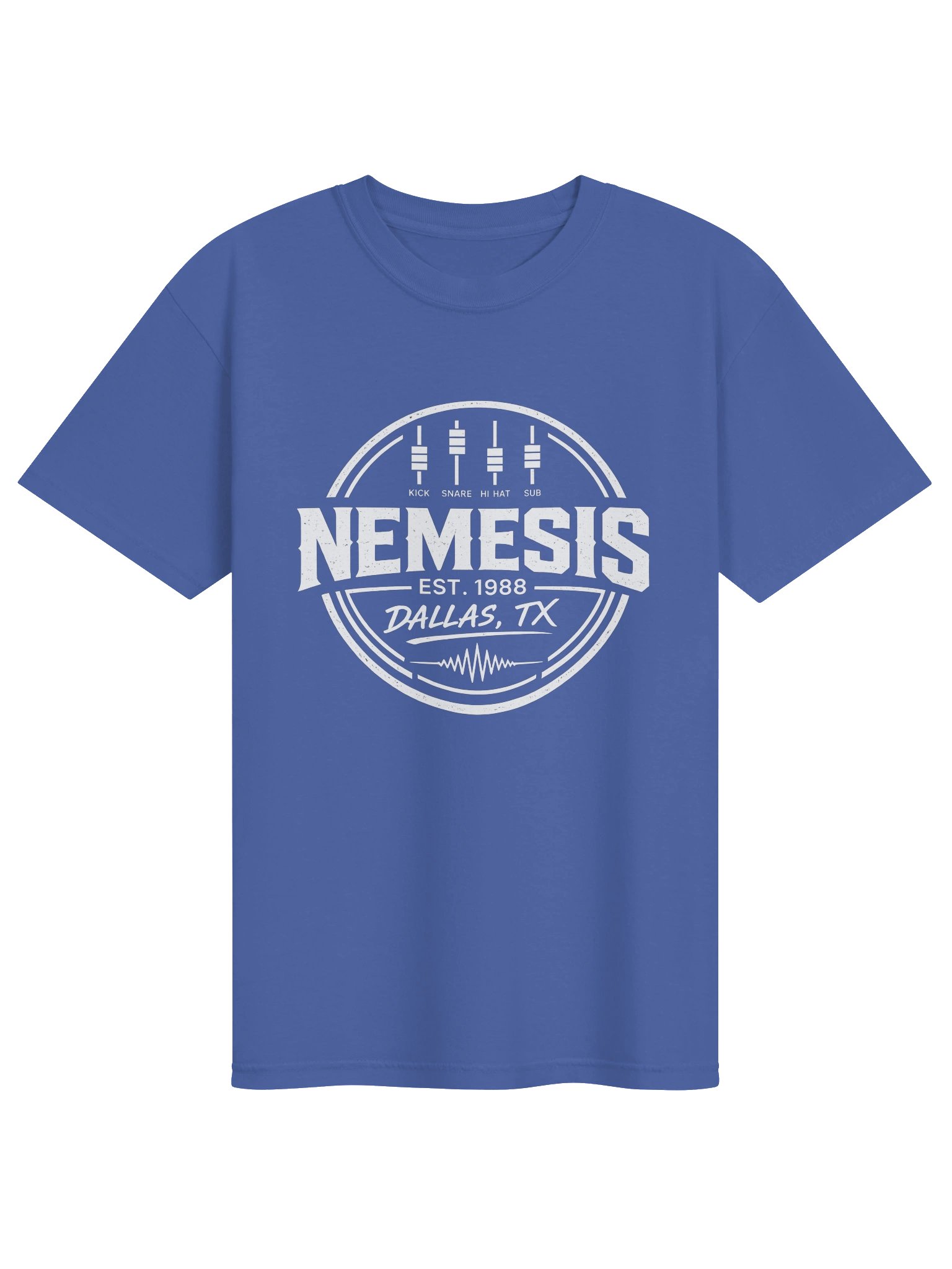 NEMESIS EST. 1988 Dallas, Tx Kick, Snare, Hi Hat, Sub Tee product image (1)