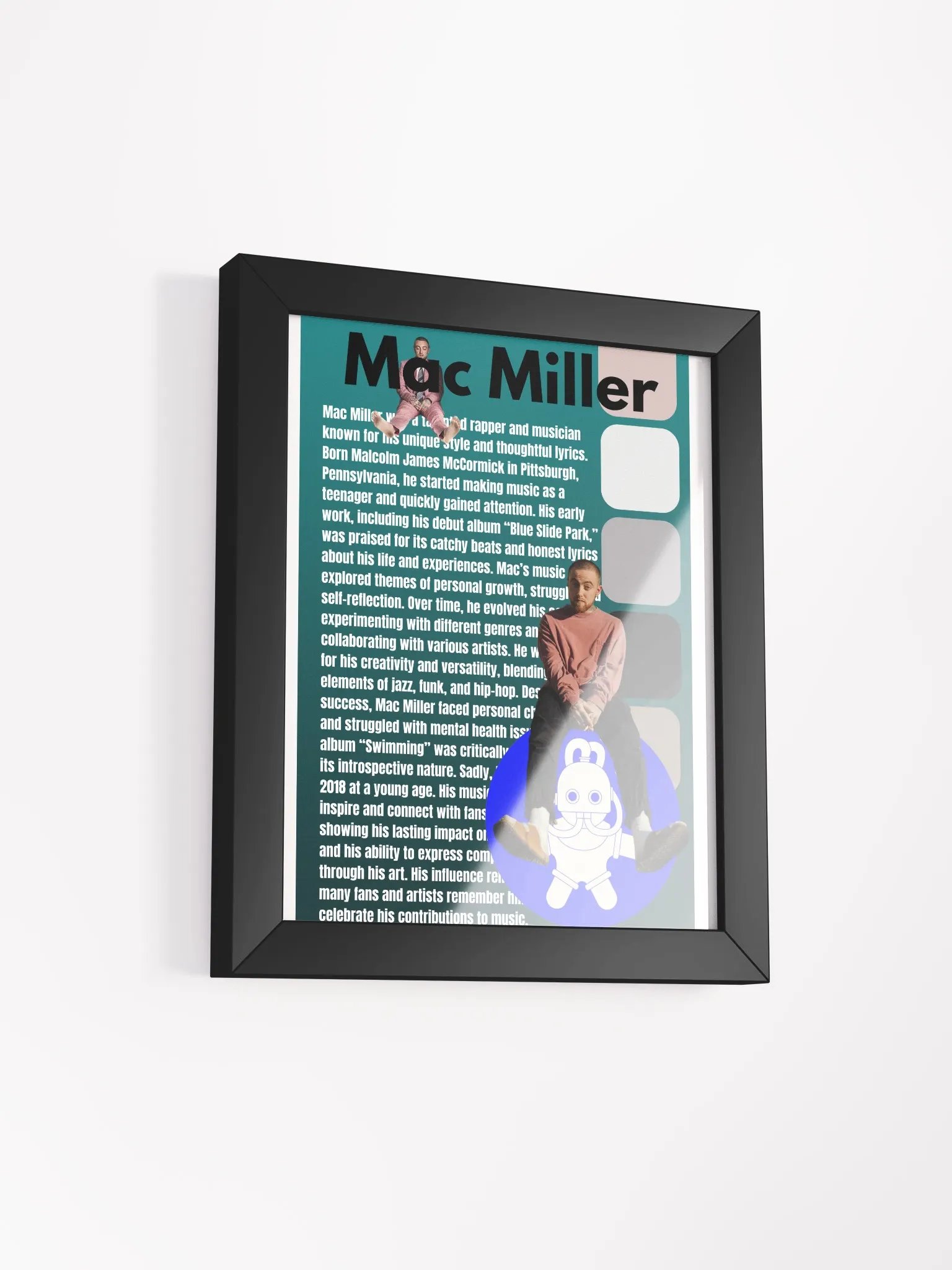 (8x10in) Mac Miller: Framed Matte Poster product image (2)