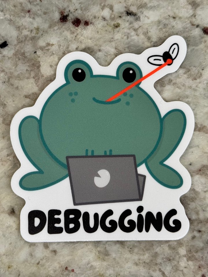 Debugging Frog Sticker product image (1)