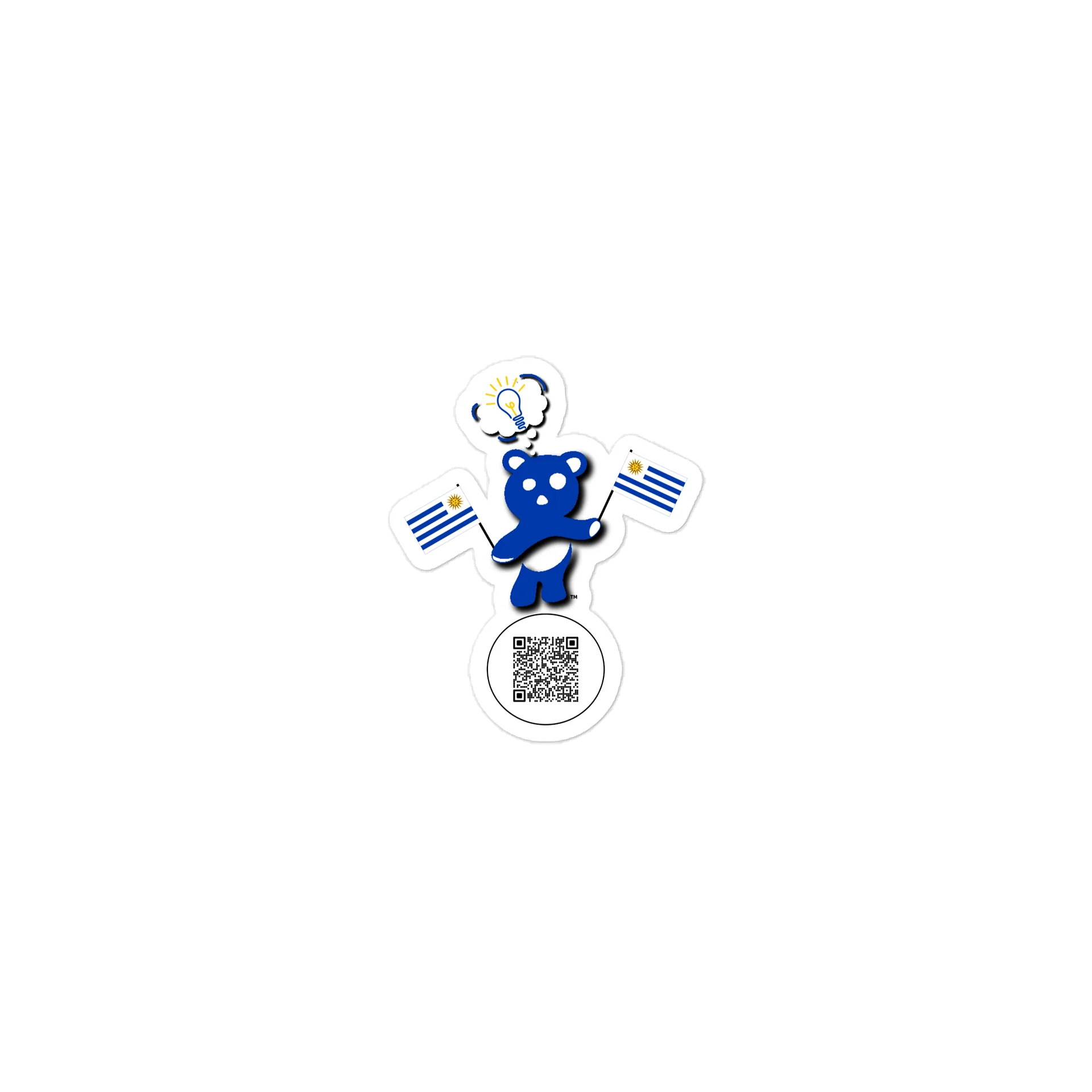 Uruguay — Country Bear Sticker | BehrBrained Media product image (1)