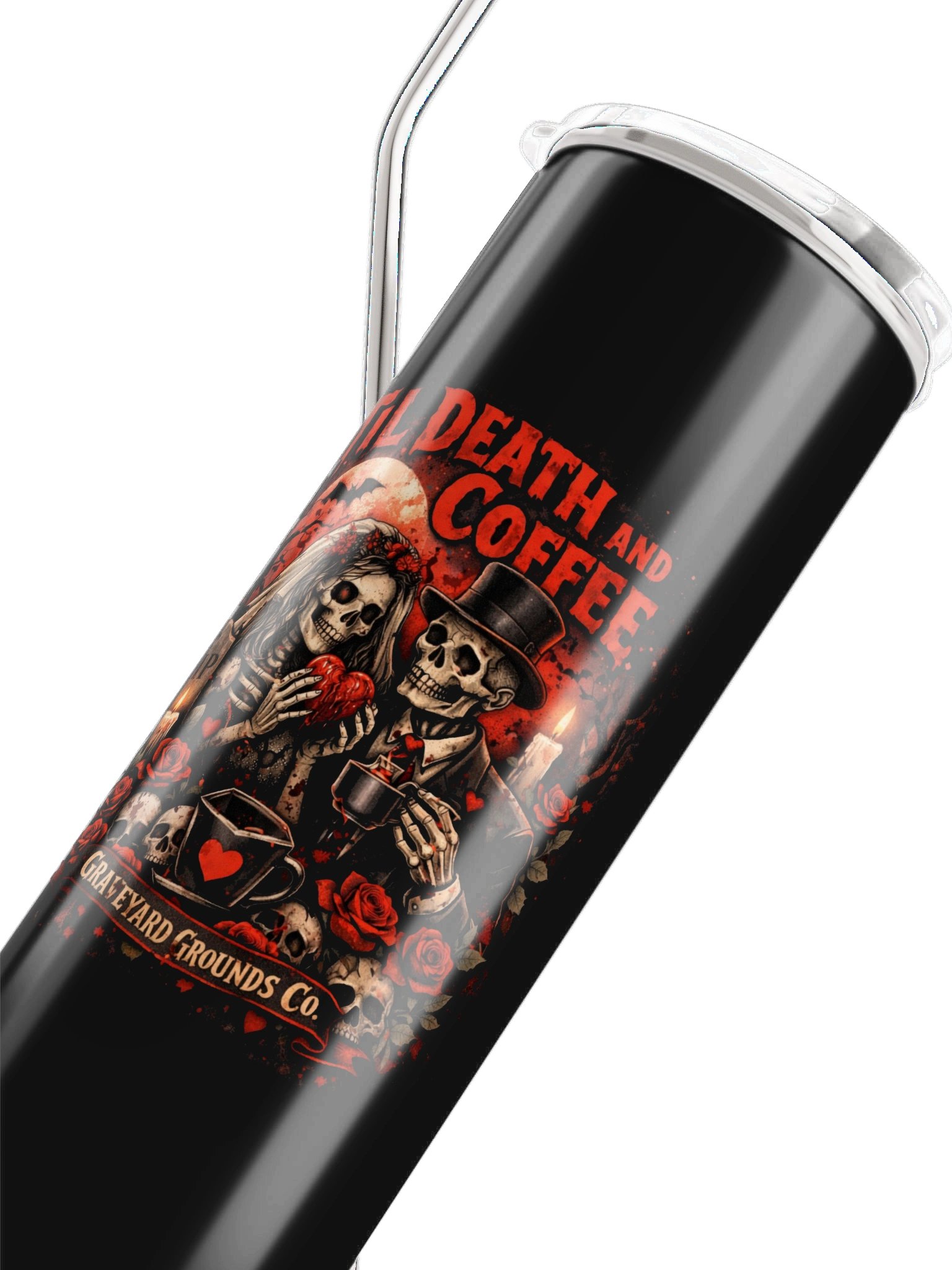 Till Death and Coffee Stainless Steel Tumbler product image (4)