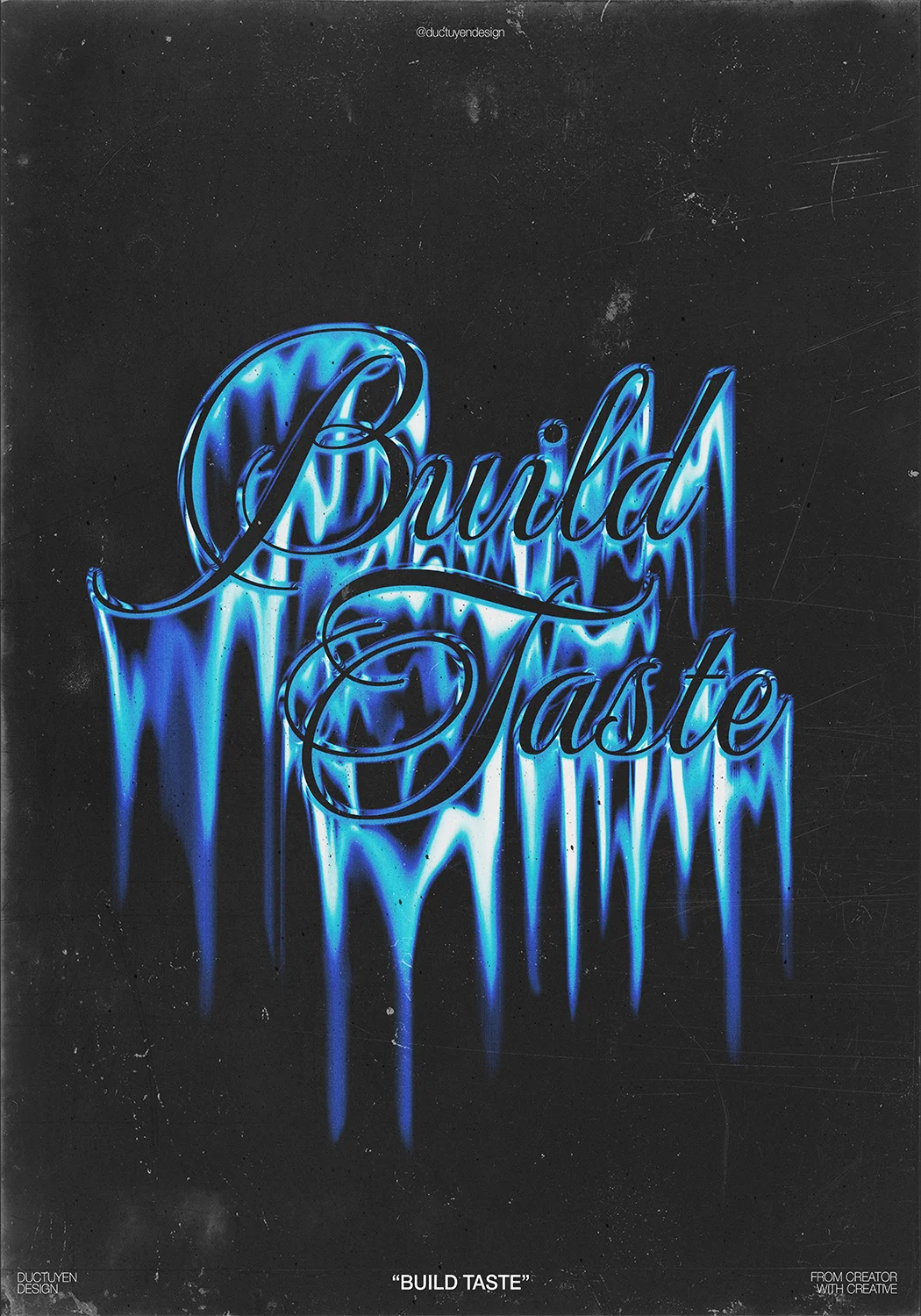 "BUILD TASTE" Typography Print Poster (Unframe) product image (1)