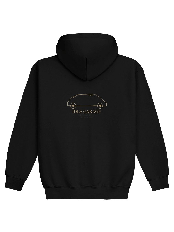 Idle Garage Gold Line Automotive Youth Hoodie product image (2)