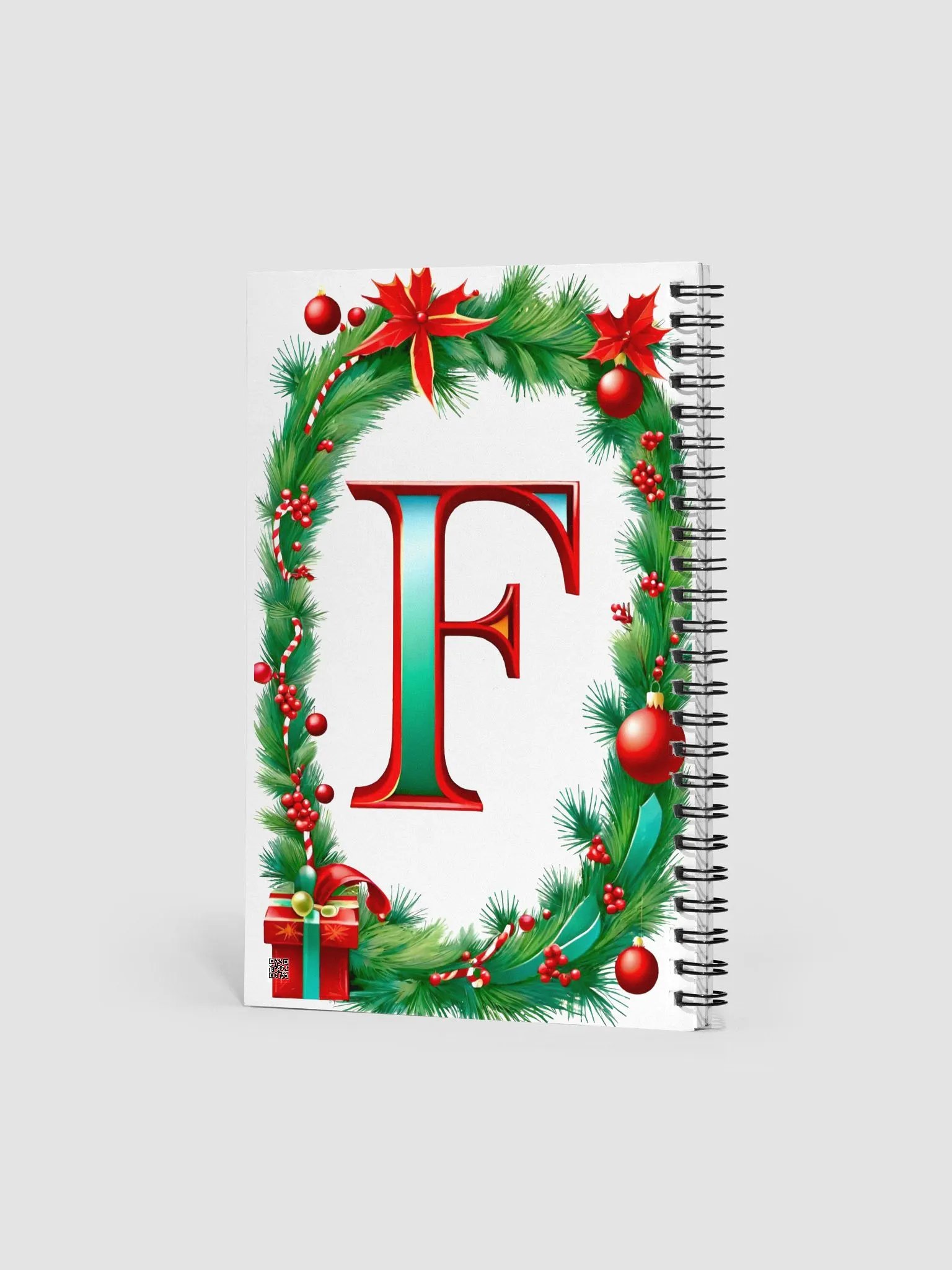 Christmas Monogram LetterF(3) Notebook product image (2)