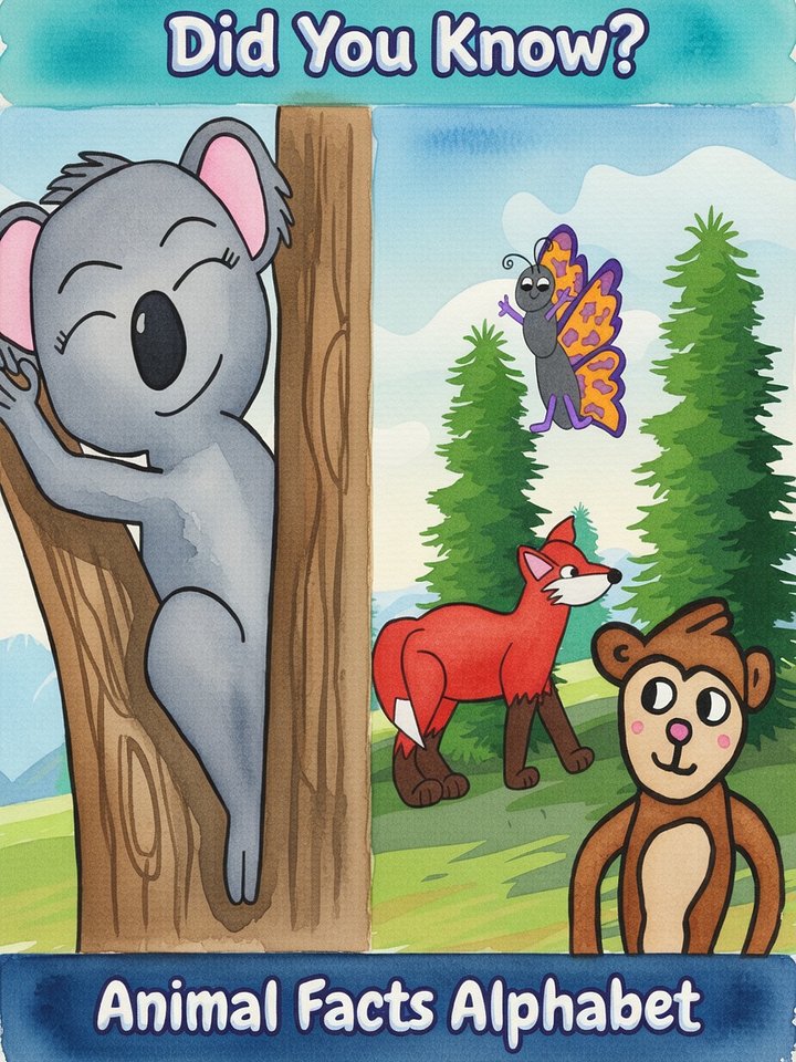Did You Know A–Z Animal Flash Cards | Fun Facts & ABC Learning product image (2)